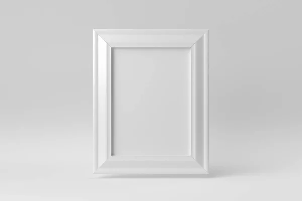 Leerer Weißer Bilderrahmen Auf Weißem Hintergrund Design Template Mock Renderer — Stockfoto