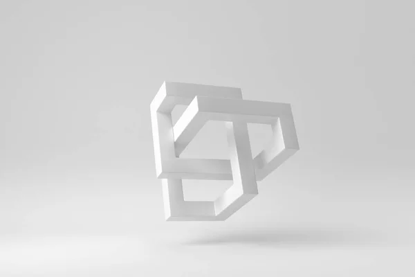 Abstrait Minimaliste Moderne Sur Fond Blanc Papier Concept Minimal Rendu — Photo