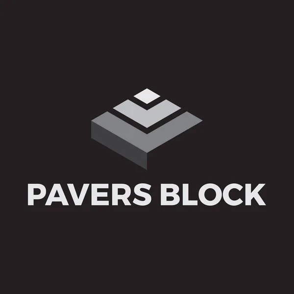 Moderno Bloque Pavimentación Logotipo Vector Plantilla Gráficos Vectoriales