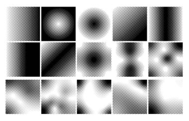 Yarım ton vektör arkaplan paketi ayarlandı