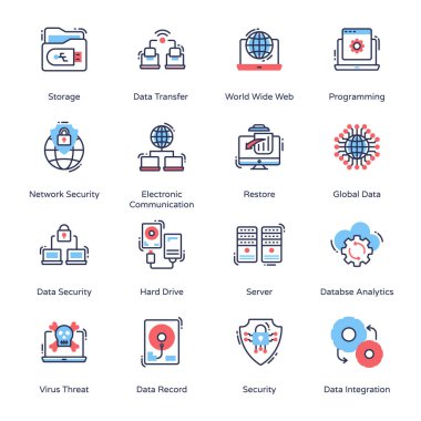 Büyük Veri Asgari Simgeleri - Vuruldu, Vektörler