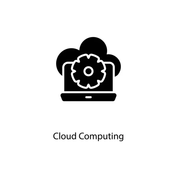 Cloud Computing Symbol Vektor Logotyp — Stockvektor