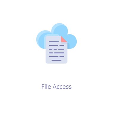 Vektör olarak dosya erişim simgesi. Logotype