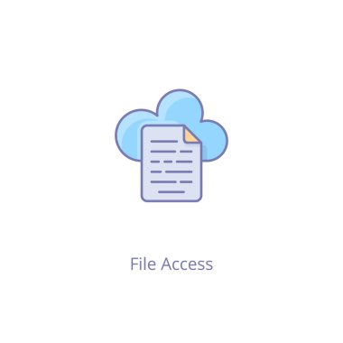 Vektör olarak dosya erişim simgesi. Logotype