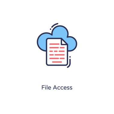 Vektör olarak dosya erişim simgesi. Logotype