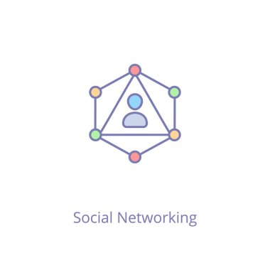 Vektör olarak Sosyal Ağ simgesi. Logotype