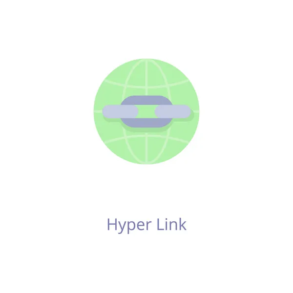 Ícone Hyperlink Vetor Logotipo — Vetor de Stock