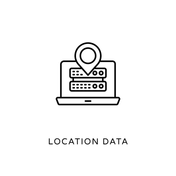 Locatie Datapictogram Vector Logotype — Stockvector