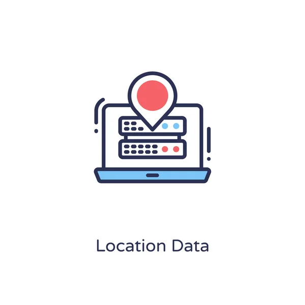 Localización Icono Datos Vector Logotipo — Archivo Imágenes Vectoriales