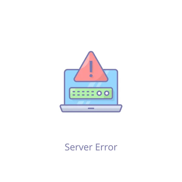 Icono Error Del Servidor Vector Logotipo — Vector de stock