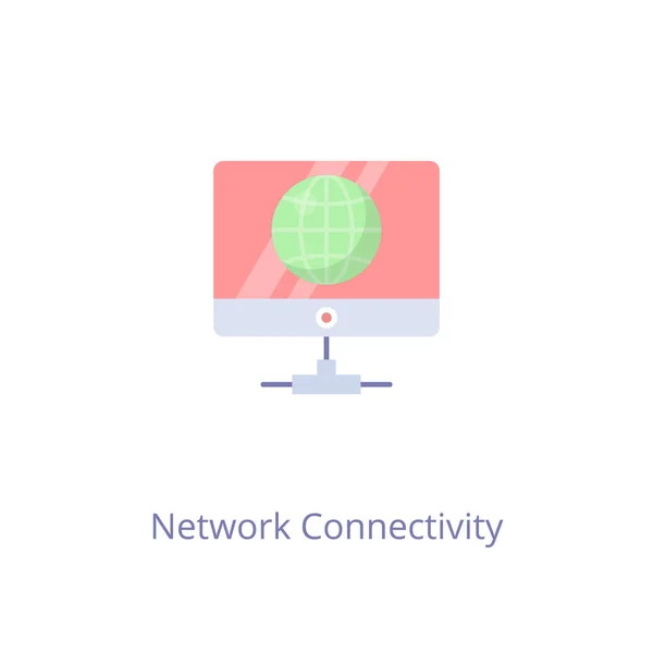 Netzwerkkonnektivität Symbol Vektor Logotyp — Stockvektor