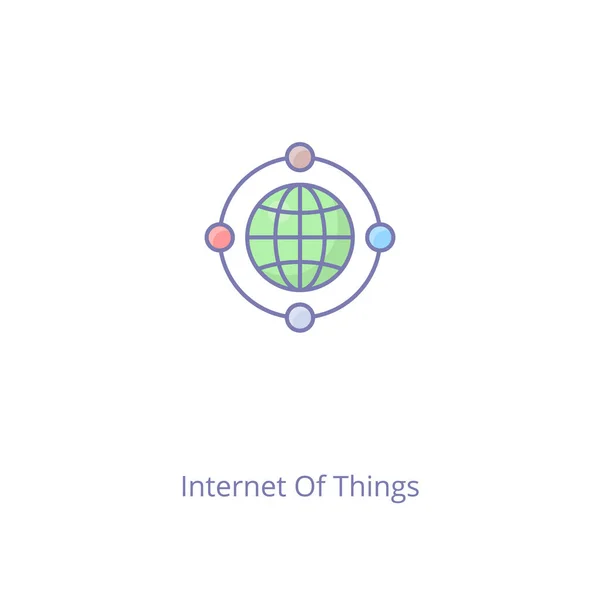 Ikon Internet Things Pada Vektor Logotype - Stok Vektor