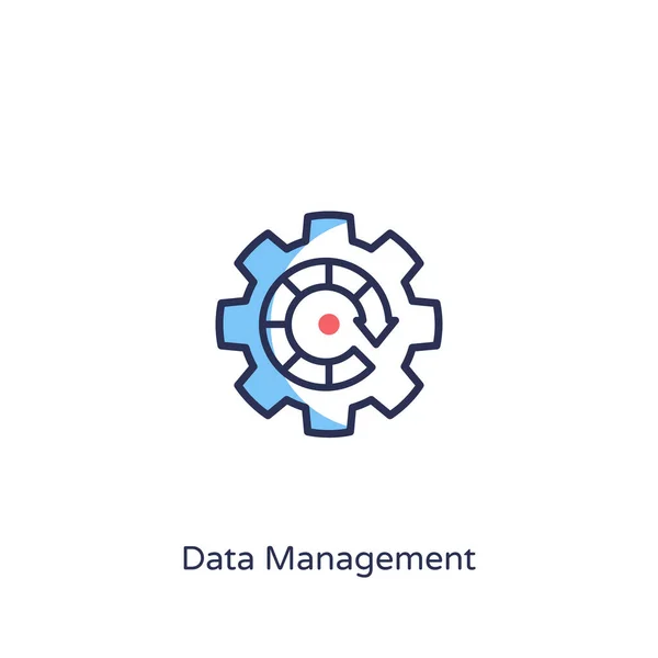 Ikonen För Datahantering Vektor Logotyp — Stock vektor