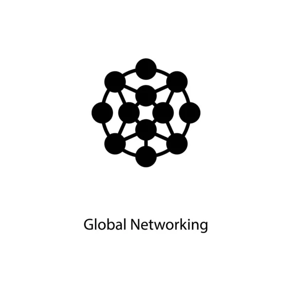 Global Networking Icon Vector Logotype — Stock Vector