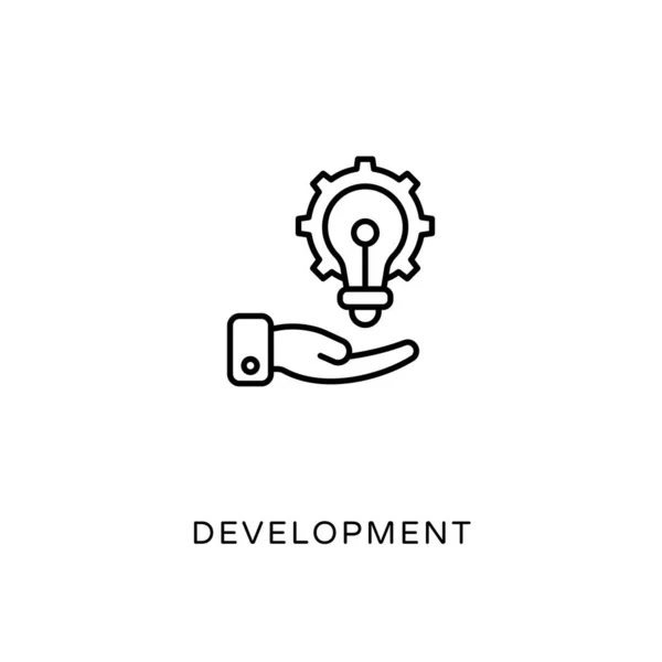 Icona Sviluppo Nel Vettore Logotipo — Vettoriale Stock
