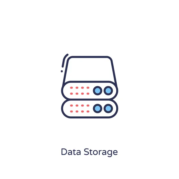 Icona Memorizzazione Dati Nel Vettore Logotipo — Vettoriale Stock