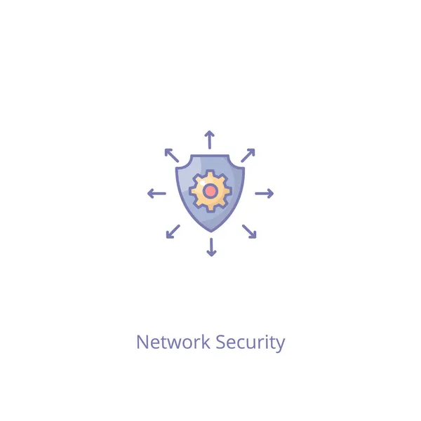 Network Security Icon Vector Logotype — Stock Vector