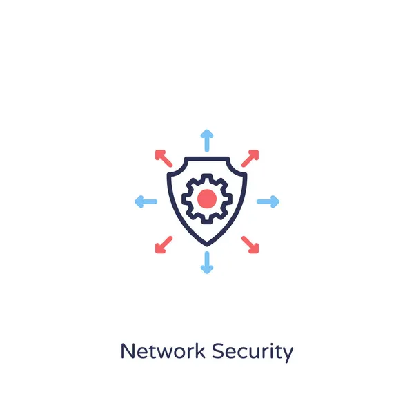 Network Security Icon Vector Logotype — Stock Vector