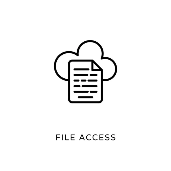 Icona Accesso File Vettoriale Logotipo — Vettoriale Stock