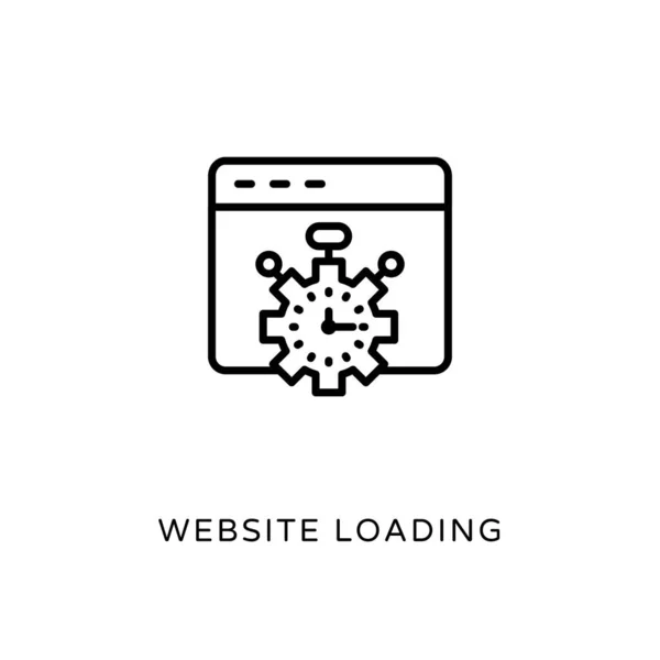 Website Carregando Ícone Vetor Logotipo — Vetor de Stock