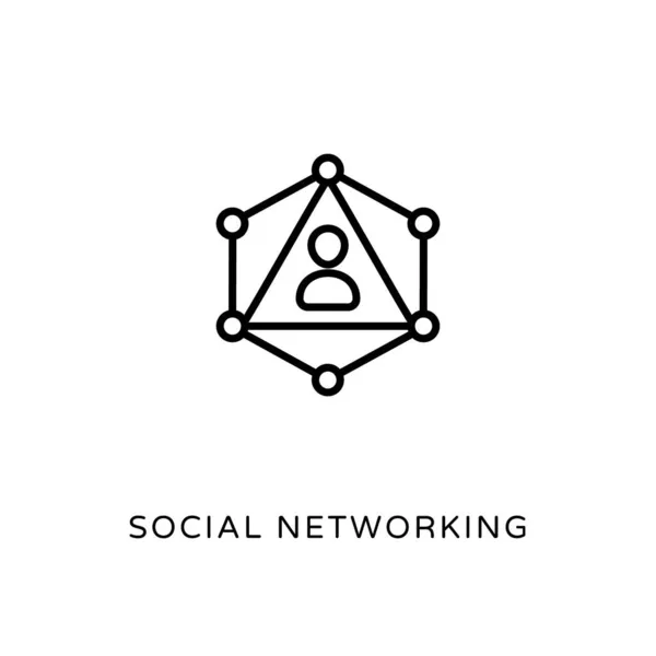 Ikona Sieci Społecznościowych Wektorem Identyfikator — Wektor stockowy