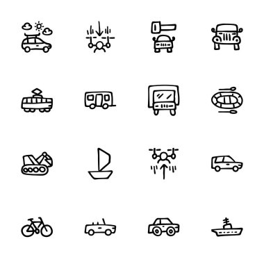 El çizimi Simgeler - Karalamalar, vektör