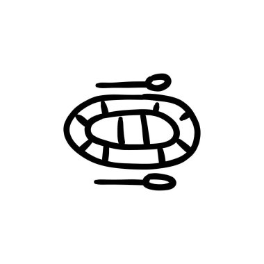 Tekne ikonu vektörde. Logotype - Doodle