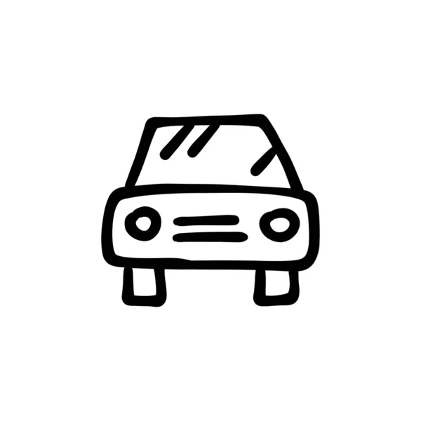 Suv Car Icon Vector Logotype Doodle — Stock Vector