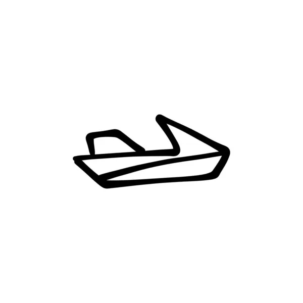 Catboat Symbol Vektor Logotype Doodle — Stockvektor
