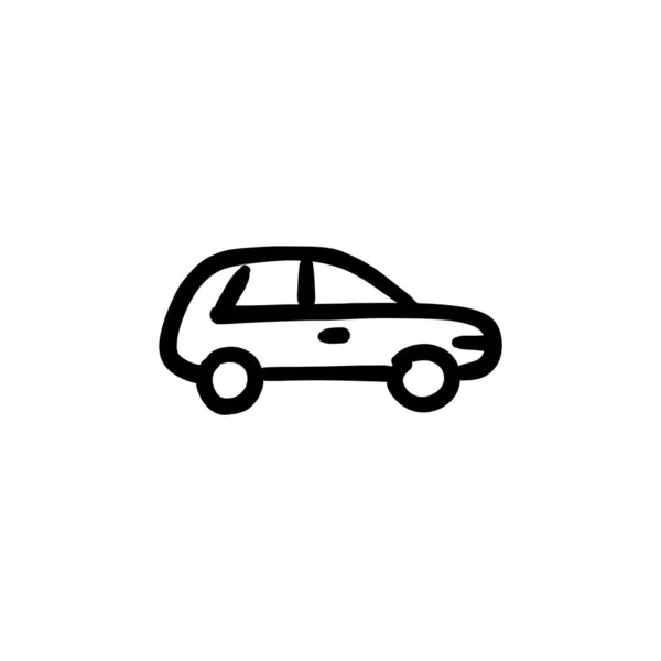 Hatchback Icon Vector Logotype Doodle — Stock Vector