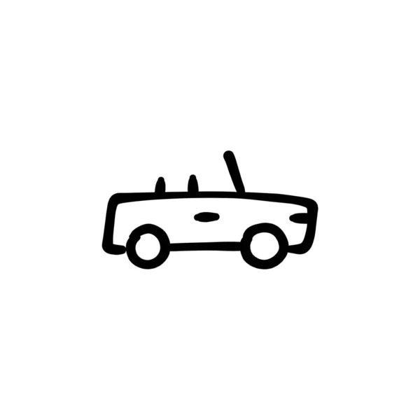 Ícone Conversível Vetor Logotipo Doodle —  Vetores de Stock