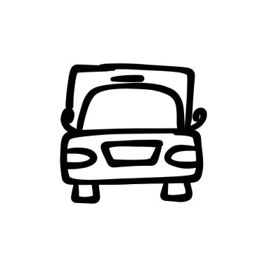 Vektör içinde araç simgesi. Logotype - Doodle