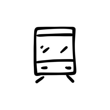 Vektör olarak tren simgesi. Logotype - Doodle