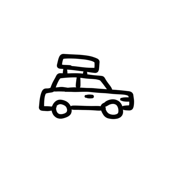 Taxi Symbol Vektor Logotype Doodle — Stockvektor