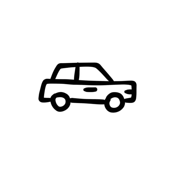 Icono Coche Ejecutivo Vector Logotipo Doodle — Vector de stock