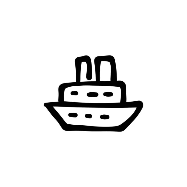 Значок Парома Векторе Логотип Doodle — стоковый вектор