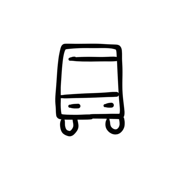 Ikona Autobusu Holenderskiego Wektorem Identyfikator Bazgroły — Wektor stockowy