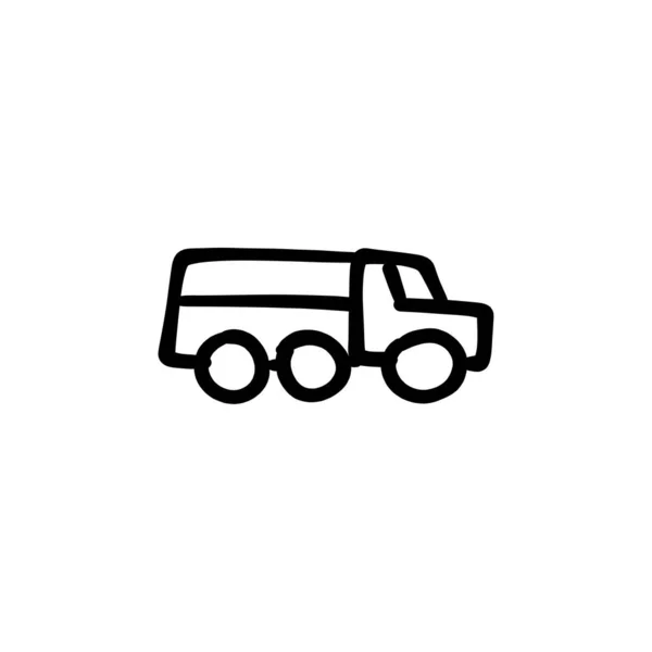 Icono Camión Jumbo Vector Logotipo Doodle — Vector de stock