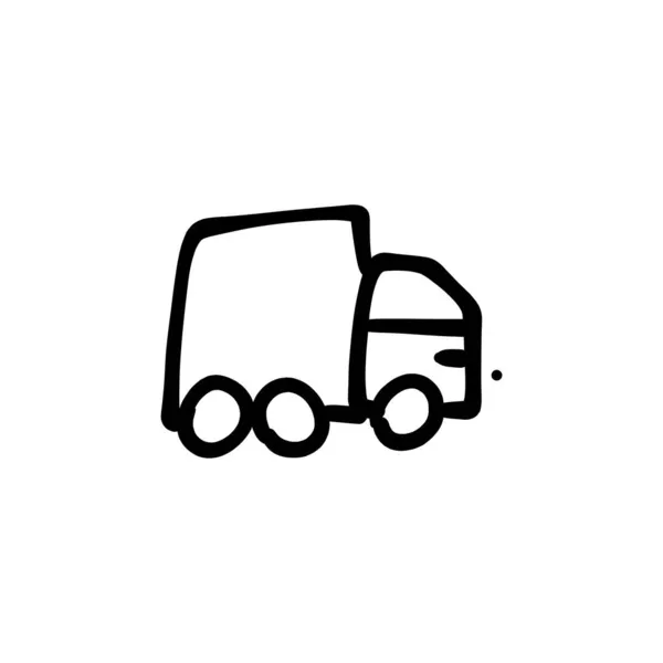 Icona Del Camion Sok Vettore Logotipo Doodle — Vettoriale Stock