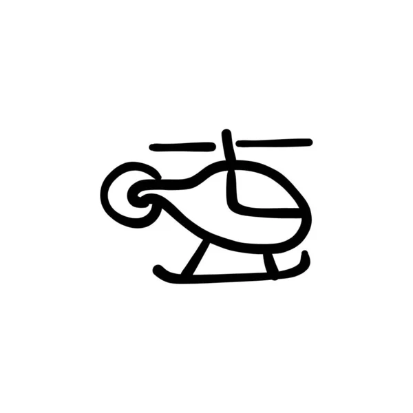 Піктограма Вертольота Векторі Logotype Дудл — стоковий вектор