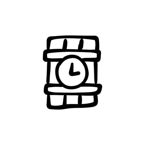 Иконка Бомбы Замедленного Действия Логотип Doodle — стоковый вектор