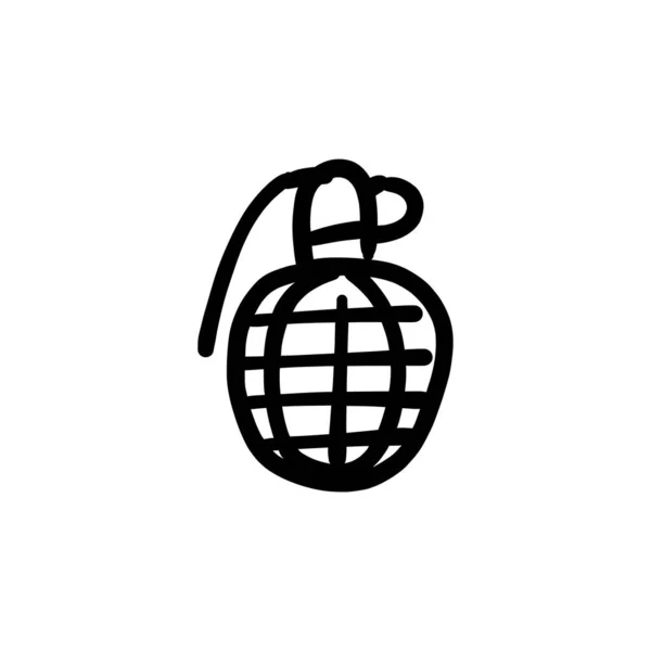 Bosozzi Bomb Ikon Vektor Logotyp Doodle — Stock vektor