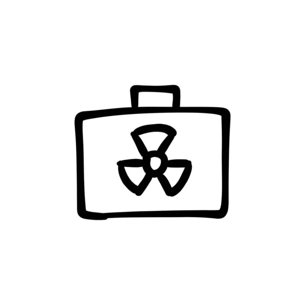 Icône Des Dangers Nucléaires Dans Vecteur Logotype Caniche — Image vectorielle