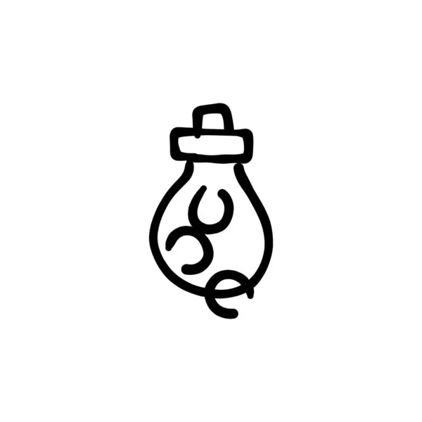 Ícone Risco Biológico Vetor Logotipo Doodle —  Vetores de Stock