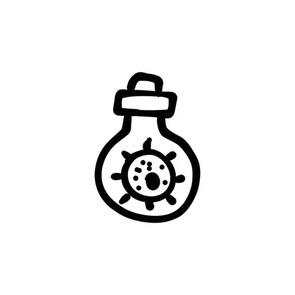 Токсичная Химическая Икона Векторе Логотип Doodle — стоковый вектор