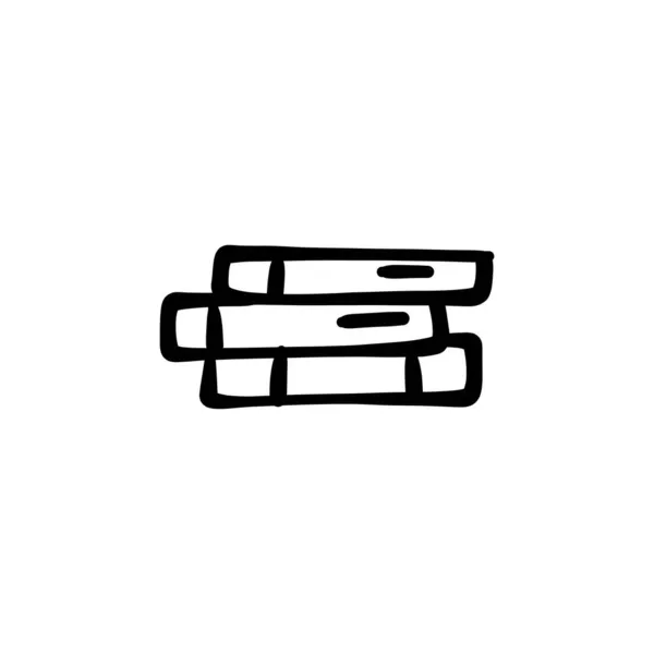 Icono Libros Vector Logotipo Doodle — Archivo Imágenes Vectoriales