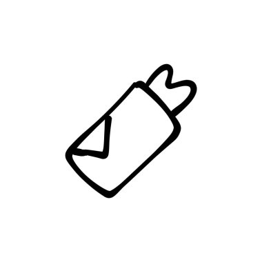 Vektör olarak Shawarma simgesi. Logotype - Doodle