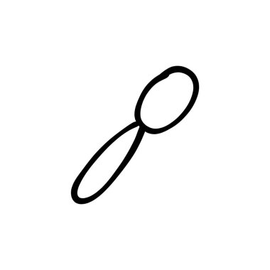 Kaşık simgesi vektörde. Logotype - Doodle