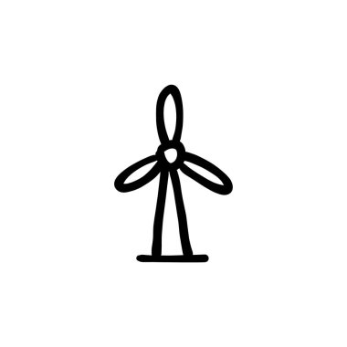 Rüzgâr değirmeni ikonu. Logotype - Doodle