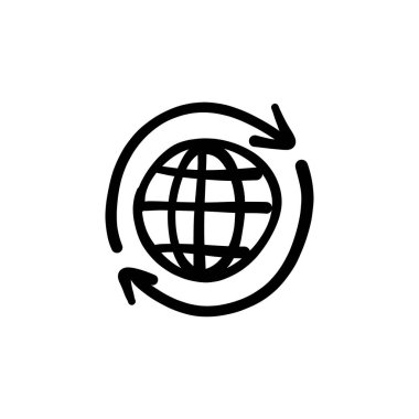 Genel yön simgesi vektörde. Logotype - Doodle